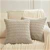 Fancy Homi Confezione da 2 federe decorative per cuscini color tortora, 40 x 40 cm, per soggiorno, divano, letto, divano, rustico, stile bohémien, decorazione per la casa, in morbido velluto a coste