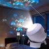 Generic Proiettore LED dinamico rotante, 360°, luce notturna oceano/fiocco di neve, ricaricabile USB, dimmerabile, proiettore per bambini per camera da letto, meditazione, relax, regali per tutte le età