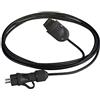 creative cables - Snake Eiva, Lampada Portatile per Esterni, 5 m Cavo Tessile, portalampada IP65 Waterproof e Spina - Senza Lampadina, Nero