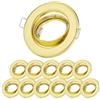 sweet led® Set di 12 faretti da incasso con attacco GU10, faretti orientabili, faretti da incasso Gold Farbige - Rund
