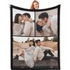 Generic Coperta Personalizzata con Foto e Scritta - Plaid Personalizzato per Donna, Uomo, Coppia e Famiglia - plaid divano personalizzate per San Valentino, Festa del Papà e Festa della Mamma