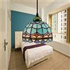 LYDZT Lampada a Sospensione a Sospensione in Stile Tiffany da 20 cm, Mini apparecchi di Illuminazione a soffitto Vintage, 1 Luce, lampadari in Vetro colorato per corridoio, Camera da Letto, soggio