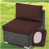 ZGDDPZA Copriseduta per Divano da Esterno - Federa Elastica per Cuscino, Copricuscini per Mobili da Giardino, per Patio, Terrazza e Uso Interno/Esterno (Cioccolato,1PC Length 150-190cm)