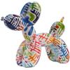 YOYUMI Graffiti Scultura Cane Palloncino Ornamento, statua in resina per soggiorno, camera da letto, vetrine e decorazione per ufficio, 18 * 22 * 8,5 cm-Acquerello