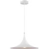 TOT ELECTRIC Lampadario stile industriale disco sospeso bianco a triangolo in metallo con attacco E27 vintage moderno per salotto cucina