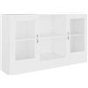 vidaXL Armadietto con Vetrina Bianco 120x30,5x70 cm Legno Multistrato