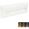 Dopa Dopastore Lampada da Parete Segnapasso da Incasso LED 6W Design Rettangolare con Linee Interne Tecnologia CCT Integrata per Esterni IP65 (Bianco)
