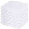 Mordimy Strofinacci in 100% spugna di cotone, morbidi e assorbenti a scacchi, ad asciugatura rapida, per lavare i piatti, confezione da 6, 30 x 30 cm, colore bianco