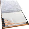 IlGruppone Coprirete in Feltro Anallergico Traspirante con Lacci E Ganci Proteggi Doghe Lavabile Antiacaro Prodotto Italiano - Bianco - 85x190cm
