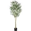 CROSOFMI Albero artificiale, verde, 1,8 m