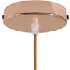 creative cables Kit rosone per lampadario da soffitto (serracavo conico, metallo color rame, Ø 120 mm, 1 foro) - Fissaggio a staffa per lampadari e sospensioni singole