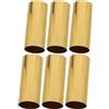 SHINEOFI 6 Manicotti Portalampada in Metallo E14 Dorati per Lampadari a Sospensione e Candelabri Copertura per Tubi di Candela Diametro 25Mm Lunghezza 60Mm Accessori per Lampade da
