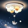 RuiRfh Lampada da soffitto LED cartone animato astronauta Luce camera da letto incorporata illuminazione creativa pianeta di vetro Lampadario camera per bambini ristorante asilo sala giochi sala lettu