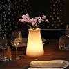 ACMHNC Lampada Da Tavolo LED Senza Fili Dimmerabile Con Telecomando, Lampada Da Scrivania Ricaricabile Con Batteria, Design Vaso Luce Notturna, Per Ristorante Bar Esterno,16 Colori RGB E 4 Modalità,15cm