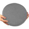 HKJGNH Cuscini per Sedie da Cucina Confortevoli,Cuscino per Sedia Rotondo Diametro 30/35/40/45/50cm,Antiscivolo,Cuscino Rotondo Sedia per Sgabello,Pranzo, Giardino, Ufficio(Grigio,38X38x5CM)