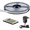 Suprema Kit Striscia LED WIFI SMART 5metri CCT 48W (cambia tonalità colore da luce calda 3000K a luce fredda 6500K) + telecomando multifunzione + Alimentatore Certificato TUV-GS - Adesivo 3M 9080A