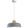 EKSED Lampada a Sospensione con Paralume in Metallo Rotondo da 300 mm in Colore Macaron, Lampada a Sospensione Moderna a Soffitto, Lampadario per Sala da Pranzo con Isola Cucina，Bianco，Grigio