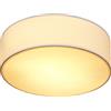 Monzana Lampadario da Soffitto 40W Rotondo 30cm Stoffa 1 Fiamma E27 Moderno Luce da Soggiorno Bianco