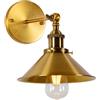 Moddeny Applique vintage dorate, applique industriali in metallo con angolo regolabile, lampade da comodino con attacco E27, illuminazione a parete per camera da letto, soggiorno e veranda