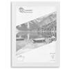 Clamaro 'COLLAGE' Cornice 31x41 fatto a mano | Bianco Opaco | moderna cornice rettangolare in MDF con vetro acrilico, pannello posteriore e gancio (in formato orizzontale e verticale)
