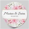 LARGE FORMAT 36 Adesivi Personalizzati Bomboniere Matrimonio 5 cm Modello D
