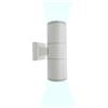 Partenopea® Applique Lampada faretto Luce led da Muro per Parete con doppio attacco UP & DOWN GU10 a Biemissione moderno Interno Esterno IP65 max 120W (Bianco, Luce fredda 6500K)