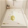 Z·Bling Tappetino Doccia Antiscivolo 60x100cm,Tappeto Doccia Senza Ventose,Tappetino Vasca Antiscivolo con Fori di Drenaggio,Floreale E