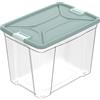 eacommerce Contenitore in Polipropilene Multiuso Storage Box con Coperchio a chisura con clip (61 Litri - 56x39,5x41 cm, Verde)