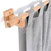 HZEPDVT Bastone for Tende in Legno massello Ispessito Binario Singolo Montato lateralmente con Staffa e Bastone for Tende Perforato Colore Legno di faggio 280 cm (110,2 Pollici)(100cm(39.4in))