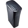 M home by Mazzei Mondex Mondex - Pattumiera con coperchio nero, 25 litri