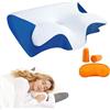Zoefun Cuscino Anti Apnea Notturna, Cuscino Per Apnee Notturne, Cuscino Cervicale Ergonomico In Memory Foam, Supporto Cuscino Ortopedico Ergonomico Per Apnea Del Sonno (Blu)