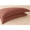Corredocasa Coppia Federe Percalle 100% Puro Cotone per Cuscino Letto, Morbidezza Effetto Seta con qualità Superiore, Made in Italy, Copricuscino Letto Chiusura a 3 Volani (Magenta)
