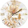 Generico Orologio da Parete, Soggiorno, Cucina, Moderno,Effetto marmo, Base legno, Lavorazione a resina, Numeri a rilievo, Diametro disponibile 40/60/80/100 cm, Made in Italy (40cm, Jasmine)