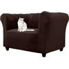 HonunGron Copridivano Chesterfield Elasticizzato in Jacquard, Copri Divano 1 2 3 Posti con Braccioli per Soggiorno, Antiscivolo, Morbido, Protezione per Mobili e Divani Curvi (Marrone,1 Posto)