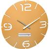 TFA Dostmann 60.3536 - Orologio da parete radiocontrollato Contour, colore: giallo, con batteria