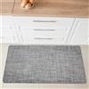 Comart - Tappeto Cucina Manhattan - Impermeabile - Antiscivolo - Antimacchia - PVC Intrecciato - Passatoia Effetto Metallico Cangiante - per Corridoio, Cucina e Bagno - Pumice Grey - 50x75 cm
