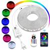 ONSSI Striscia LED 220v SMD5050 (2 Metri) 60 LED/m RGB Multicolore Con Trasformatore, Controllo tramite Telecomando e APP