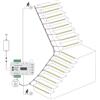 XLSBZ Illuminazione per gradini a LED con sensore di movimento, 16 livelli di luce bianca neutra (16 passi RL-STEP-05-4000K)