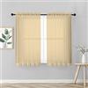 IlGruppone Coppia Tendine Tende 60 x 150 Cm Finestra Semi Oscuranti A Tinta Unita Leggera Cucina Camera Cameretta 2 Pannelli - Beige