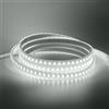 KISUFU Striscia LED, LED Flessibile 220V Striscia LED ad alta luminosità con cavo di alimentazione, impermeabile IP65 Nastri LED per Esterni, Feste, Decorazione per Feste, (Bianco, 5M)
