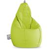 Happers Pouf Poltrona Sacco con Imbottitura per Sedersi Grande Puff per Bambini Adulti Morbido Puffo Bean Bag Chair Gigante per Salotto Lettura Verde XXL