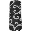 Corredocasa Gran Foulard Multiuso, Made in Italy - Copridivano e Copriletto Fantasia Elegante - Telo Arredo Copritutto con Tessuto Resistente e Traspirante in Cotone e Poliestere (Nero Giulia, 180x280)