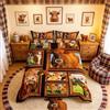 Loussiesd Biancheria da letto con stampa mucche per bambini singolo pascolo The Cattle Set di biancheria da letto Nature Grass Farmhouse The Cattle Set copripiumino