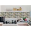 IlGruppone Paraschizzi da Parete Cucina Pannello Adesivo Prodotto Italiano con Inchiostro Atossico Ignifugo e Resistente all'Acqua - CeramicaBeige - 50x140cm