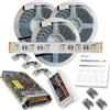 Mondo Strisce Led Kit 15mt RGB+W 4in1 24V 60Led/mt (15mt RGB+Bianco Freddo 24V, Kit RF e Pannello)