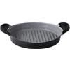 Aeternum Y0F7GRT280, Grill Bistecchiera Tonda, Rivestimento Petravera, Adatto all'induzione, Diametro 28 cm, Linea Gli Speciali Petravera