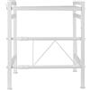 LANTUS Mensola Microonde Estensibile, Microonde Scaffale Salvaspazio Acciaio Carbonio Ripiano Contatore Cucina Organizzatore Ripiani -40/64 * 45 * 36,5 cm - Bianco