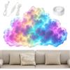Generic Set di lampade a LED a forma di nuvola USB, illuminazione dinamica multicolore con effetto nuvola 3D, decorazione per la stanza con festival, feste, cartelli, plafoniera atmosferica creativa per la
