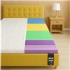 PFM HOME - Topper materasso 130 x 190 cm - 6 cm di altezza con massaggio a 5 zone Ergo + rivestimento anallergico - Traspirante