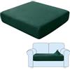 SHUOJIA Fodere per Cuscini per Divani, Protezioni per Cuscini per Sedili in Tessuto di Velluto Elasticizzato,Cuscino per Divano Fodera per mobili Coprisedile per Divano (Dark Green,2-Seater)